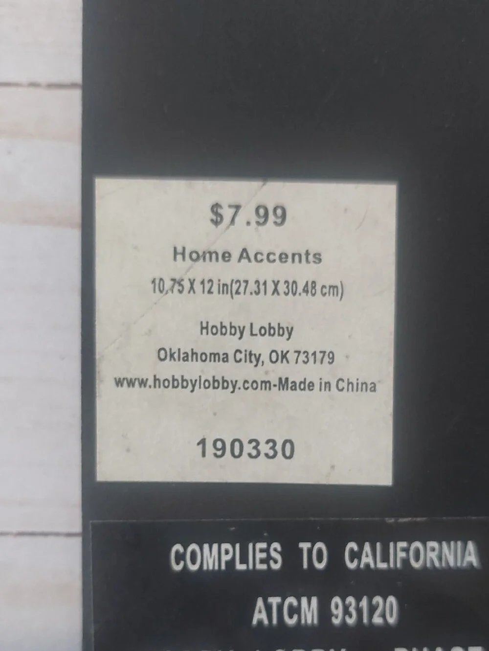 Hobby Lobby bold black